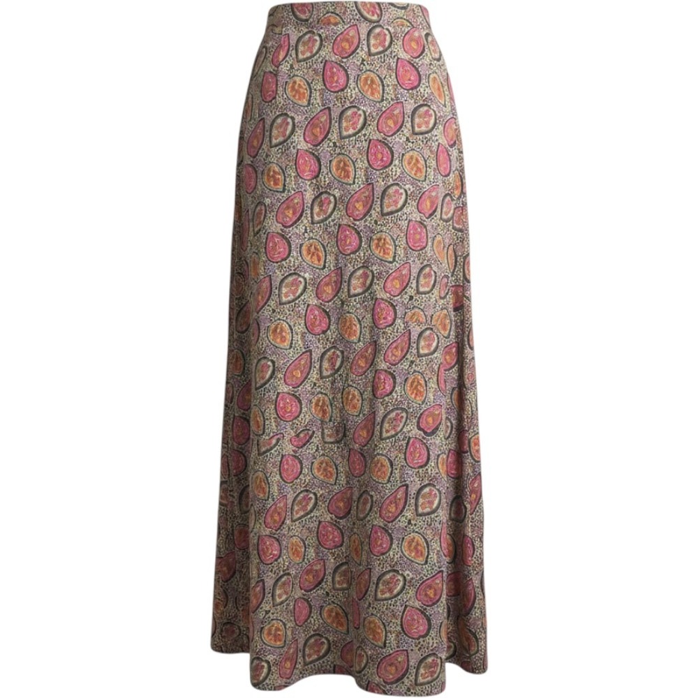 Vintage KORET skirt women's midi paisley print artisan 80's 90's retro fall 12